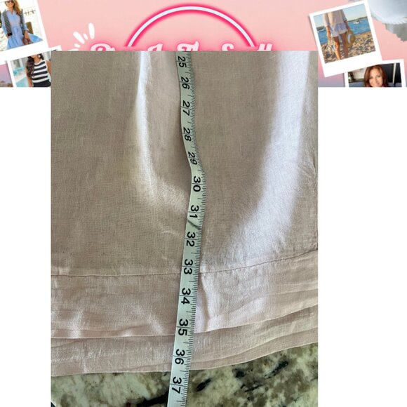 Stunning Anais & Valentin Pink Italian Linen Tunic Dress L \ Coastal - Picture 11 of 12